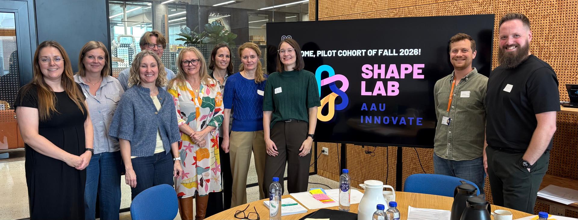 De deltagende forskere på Shape Labs pilotworkshop